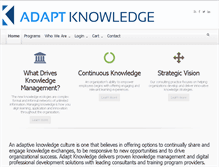 Tablet Screenshot of adaptknowledge.com